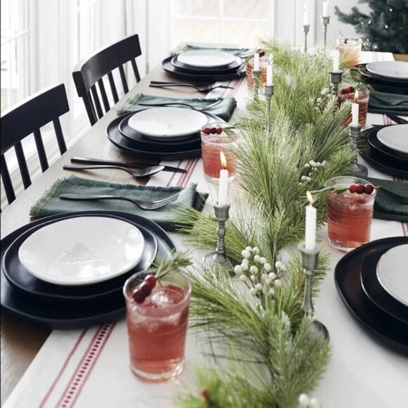 Hearth & Hand Magnolia Stoneware Embossed Christmas Appetizer Plates - Set Of 4 - Picture 1 of 3